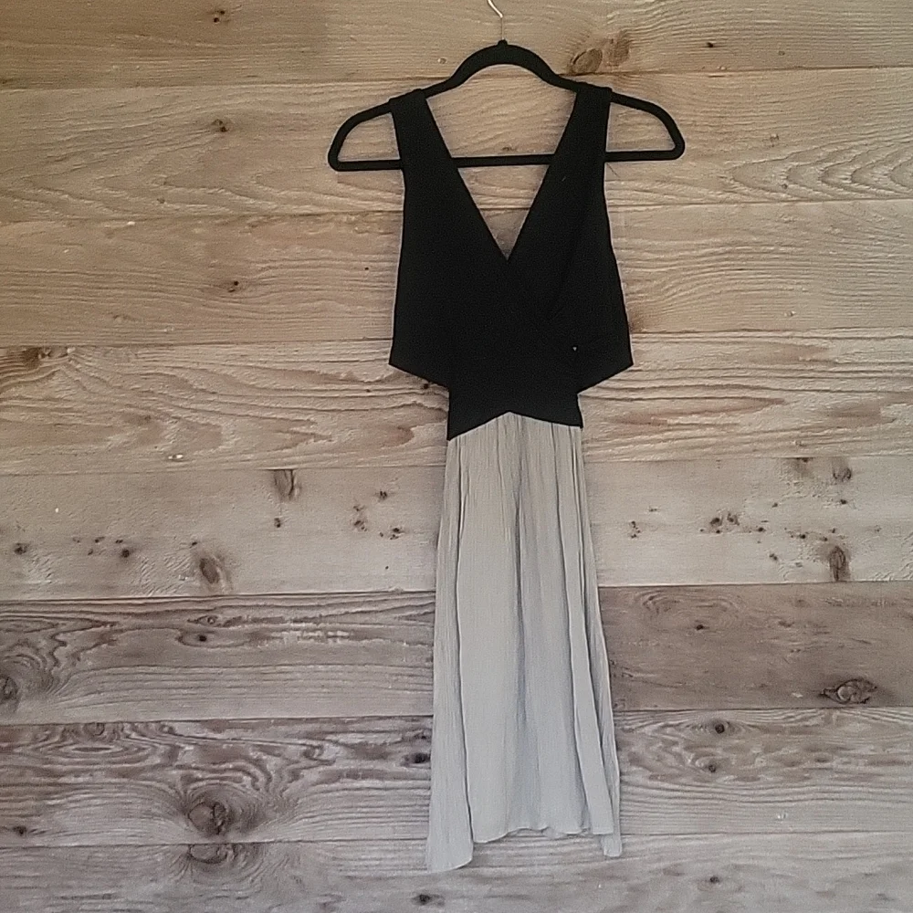 Anthropologie Amadi Lola Dress Black & Tan Size Small